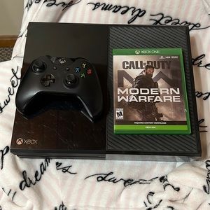 Xbox one, with control and a game and hdmi